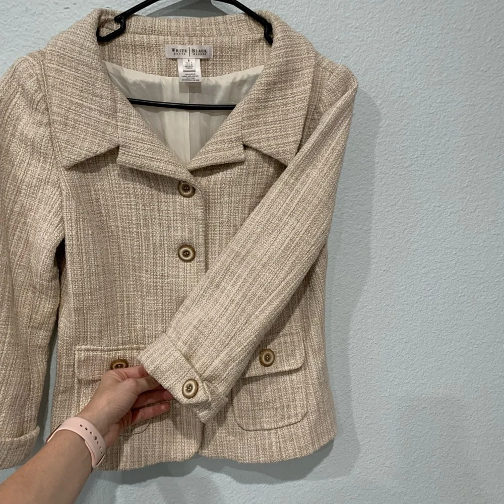 WHBM Tweed Blazer sz 6 - Picture 2 of 6